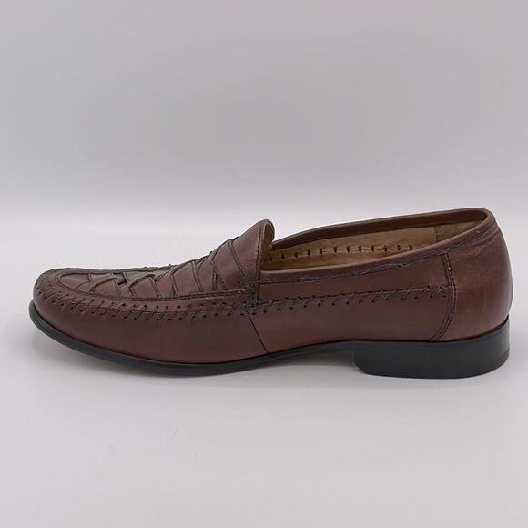 Domani Men’s Loafer Size 9 9M Leather Slip On Brown 18-1001 - Picture 3 of 14